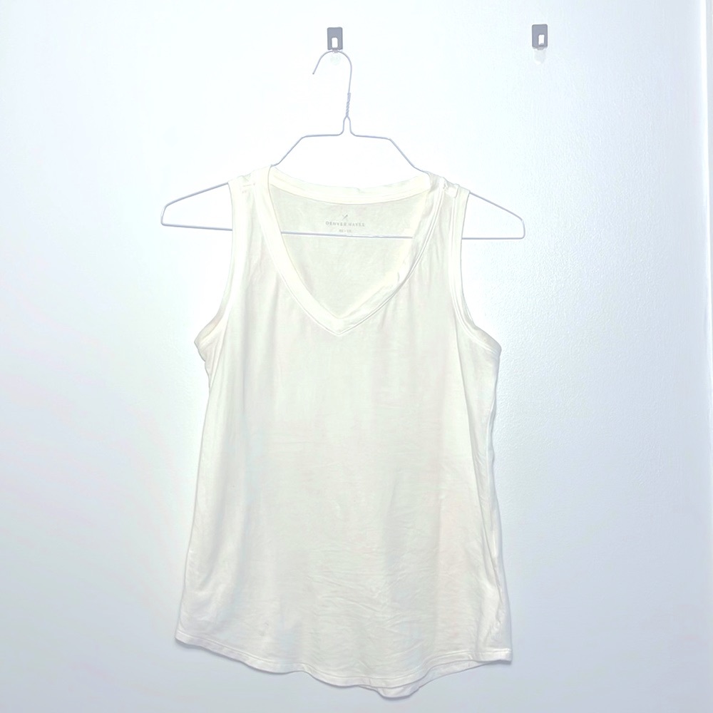 Denver Hayes White V-Neck Woman’s Top